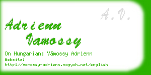 adrienn vamossy business card